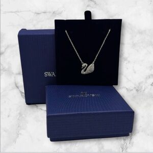 Swarovski Silver Swan Necklace NIB